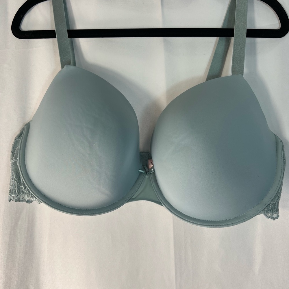 La Vie En Rose Light Teal Underwear Bra 40DD - Lace Back - Picture 2 of 10